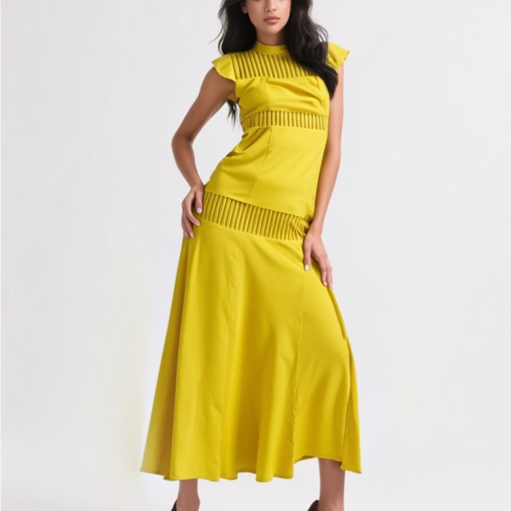 Elegant Yellow Maxi Dress size M